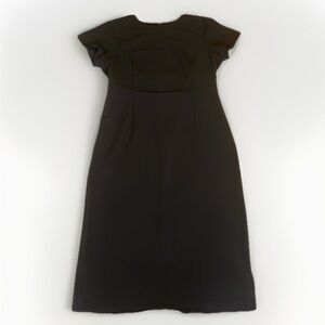Aritzia Babaton Classic Black Short Sleeve Dress with front cut out sz 10